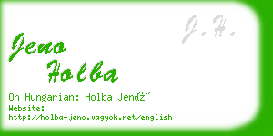 jeno holba business card